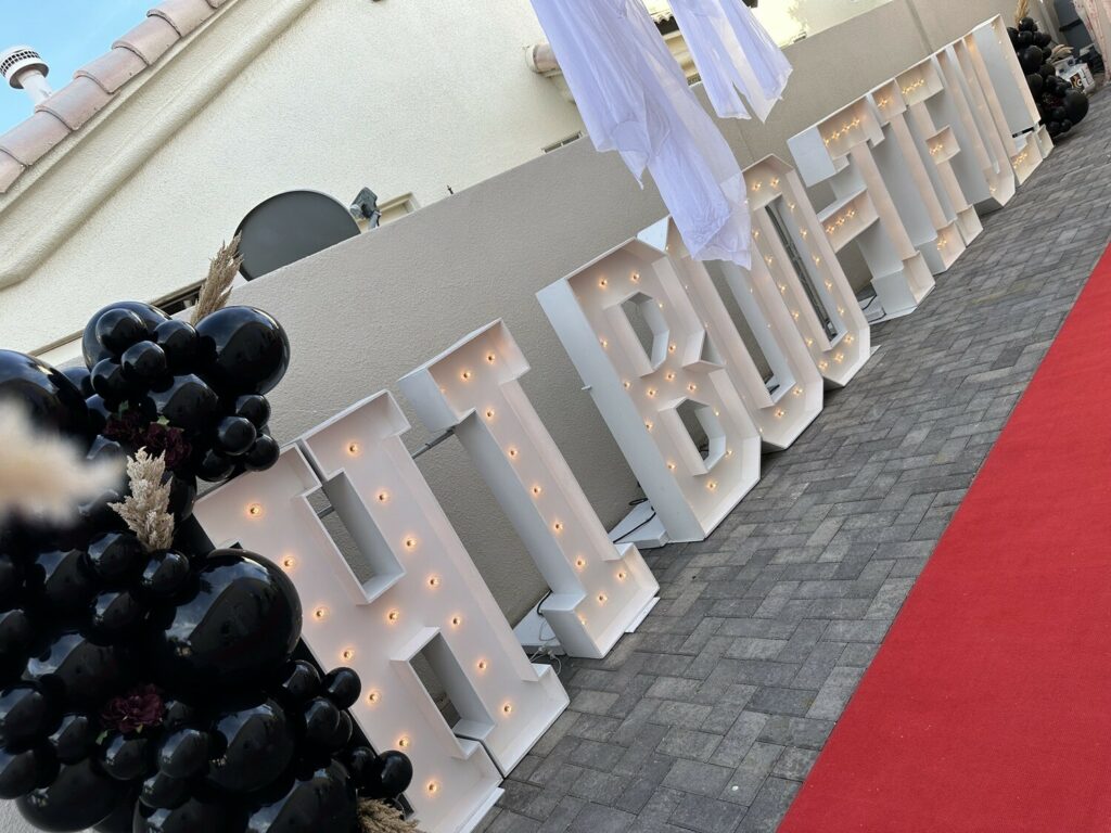 Giant Led Letters For Rent Large Lighted Marquee Letters rental - Luz Balloons